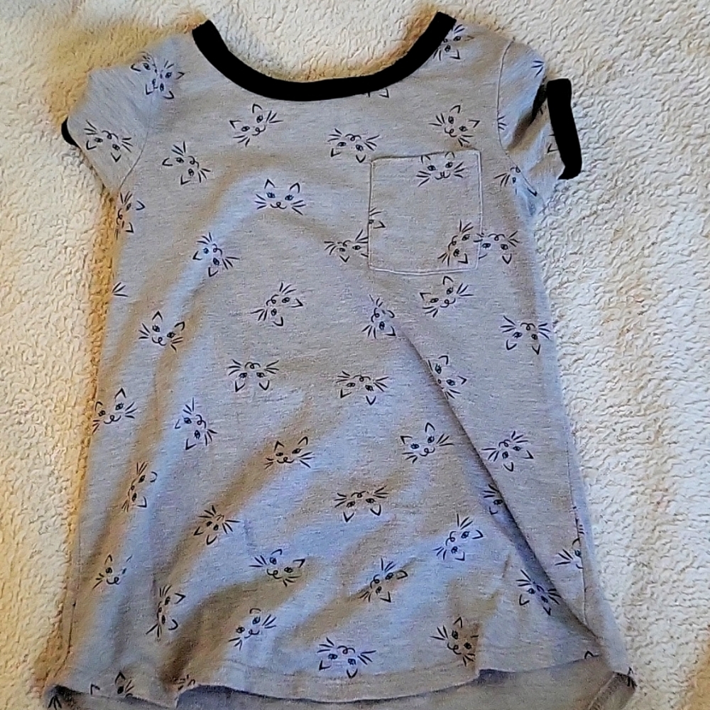 Girls Cat Faces Tee